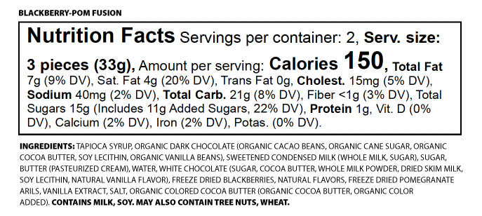Blackberry Pom Fusion Nutrition Facts
