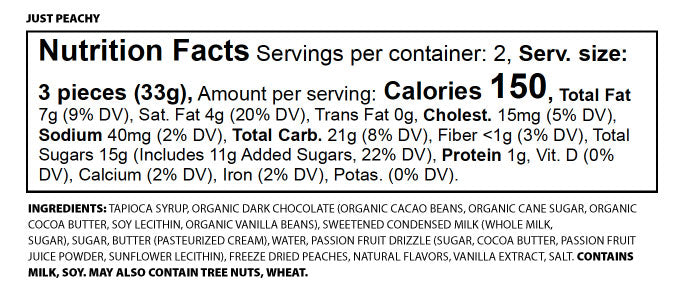 Just Peachy Nutrition Facts